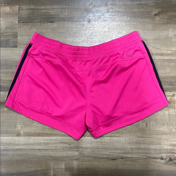Adidas Women's Bright Pink Athletic Shorts - Picture 2 of 7